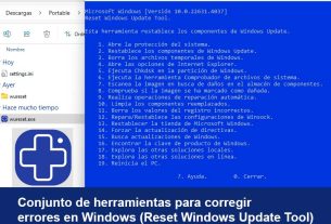 Conjunto de herramientas para corregir errores en Windows 8, 10, 11 (Reset Windows Update Tool)