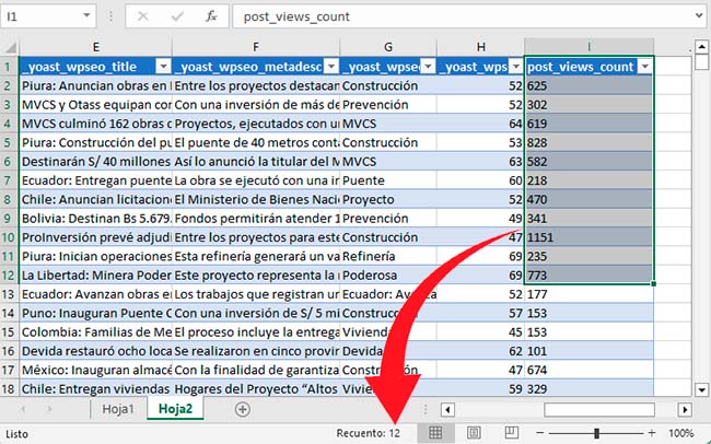 Excel hace "Recuento" de celdas y no "SUMA"